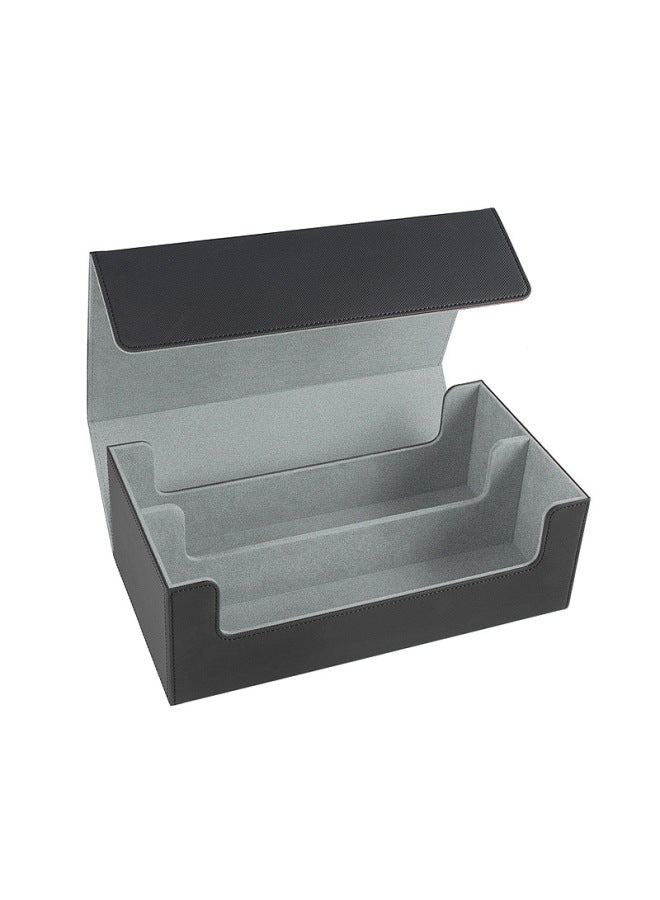 Hot selling double-row 1200 large-capacity storage PU leather strong magnetic attraction planet card magan's card collection game card box